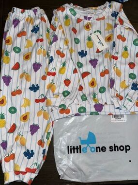 Little One Shop Fruit Print Toddler Sweatsuit - Multicolor